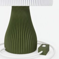 Luminária Clarté Chanterelle - Verde Oliva e Branco - Imagem 8