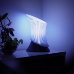 Luminária Escultural Formato Vela LED - Vortia Vela di Luce - Azul Titanium - Imagem 3